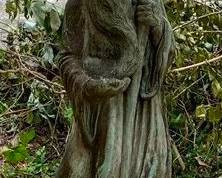 653 - Concrete Wizard Statue 45" Tall