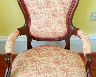 448 - Victorian Carved Gentleman's Chair 42 x 26 x 25