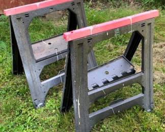 606 - Pair Folding Sawhorses 31 x 27