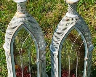 634 - 2 Hanging Lanterns 24" Tall