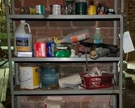 660 - Metal Shelf w/ Contents 65 x 36 x 12