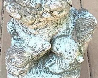 51 - Concrete Foo Dog Statue17"