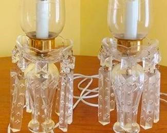 463 - Pair Prism Hurricane Lamps 16" You are buying a used as-is electric/electronic item. We do not guarantee all components are present, and if it is not expressly stated, it is untested.