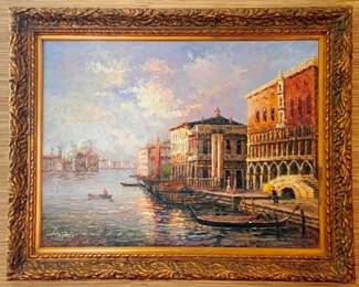 501 - Signed Canvas Wall Art in Frame 45 x 58