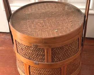 17 - Asian Woven Wedding Basket 18 x 15