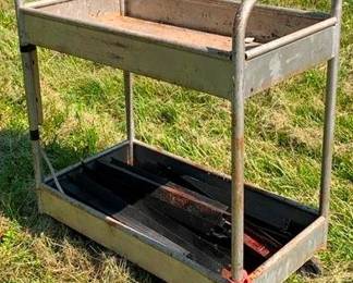 621 - Rolling Metal Cart 36 x 30 x 16