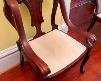 539 - Empire Mahogany Carved Chair 37 x 23 x 18