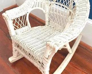 104 - Wicker Child's Rocker 20 x 18 x 24
