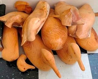 223 - Group Carved Wood Duck Blanks