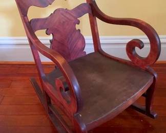 81 - Vintage Mahogany Rocking Chair 36 x 22 x 19