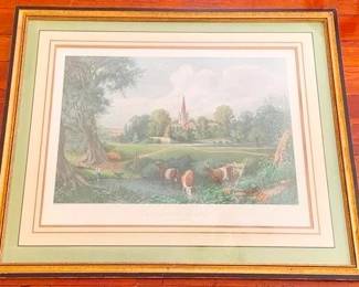 437 - Framed Stratford on Avon Print 37 x 32