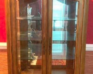 191 - Vintage Carved Dome Top Curio Cabinet 84 x 48 x 24