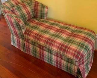 68 - Vintage Upholstered Chaise Lounge 29 x 24 x 56