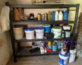 647 - Metal Shelf w/ Contents 77 x 72 x 24