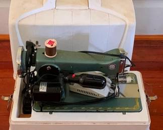 82 - Precision 300 Deluxe Sewing Machine in Case 14 x 18 x 8 You are buying a used as-is electric/electronic item. We do not guarantee all components are present, and if it is not expressly stated, it is untested.