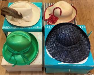 2 - 4 Vintage Women's Hats w/ Boxes