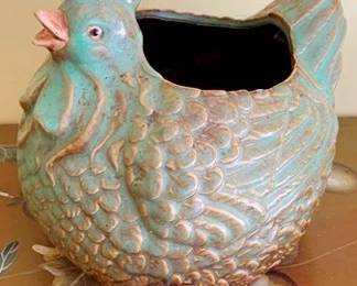 360 - Chicken Pottery Vase 6"