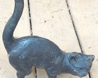 49 - Cast Iron Cat Door Stop 7 x 7