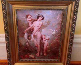92 - Print on Canvas in Nice Frame 24 x 19