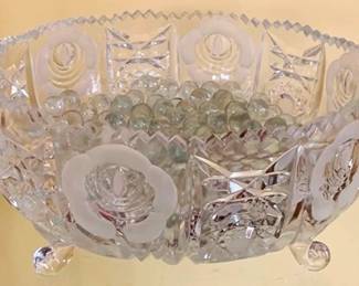 475 - Cut Glass Bowl 4 x 9