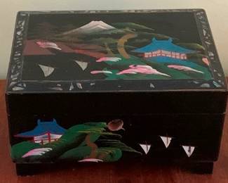 76 - Oriental Jewelry Box 5 x 8.5 x 6