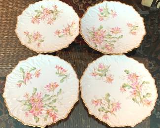 199 - 4 Floral Porcelain 9" Plates