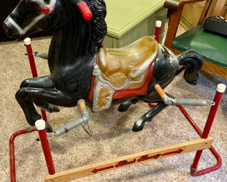 Vintage Black Beauty Rocking Horse