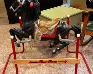 Vintage Black Beauty Rocking Horse