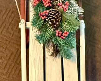 Vintage Sled with Christmas Floral.