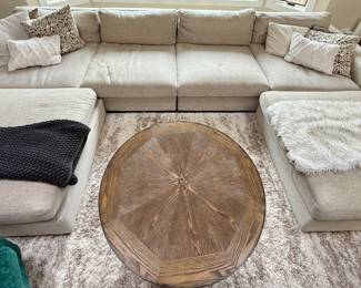 Family Room: Sectional and Swivel Chairs by Joybird and Safavieh Hudson Shag Rug. Made In Turkey (Ivory/Beige) Size 9' x 12'