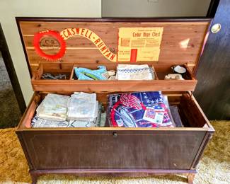 Vintage Caswell Runyan Cedar Hope Chest