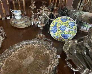 Wonderful trays, candelabras and so forth