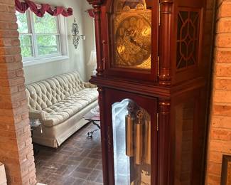 University of Alabama themed grandfather clock made by Emperor Clock Company located in Mobile and Baldwin County. Superb condition