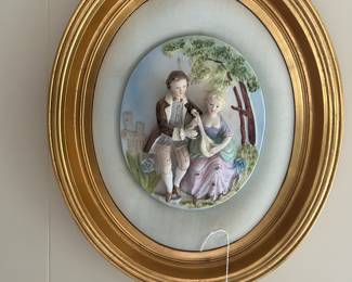 Porcelain mounted and hand painted - one of several