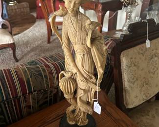 One of a pair of Japanese figures