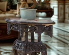 Lot 37: A Chinese Porcelain Green Pot with A Faux Tree and Branches with Flowers Height: 29 x Width 19 inches CONDITION: Overall very good. One branch has small crack