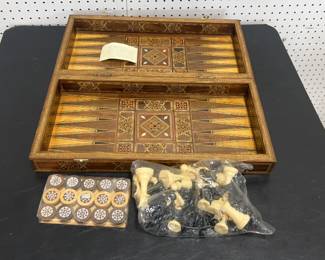 Syrian Backgammon Chess Set in Inlaid Box