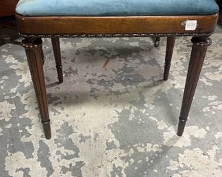 Walnut Depression Vanity Stool