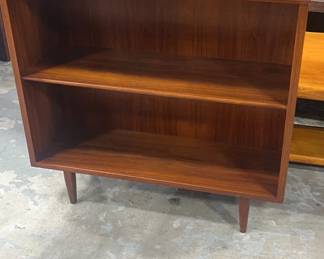 Walnut Mid Century Open Front Bookshelf
