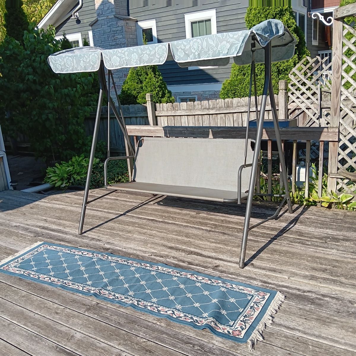Patio swinging bench $60.00