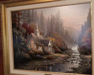 Thomas Kincaid framed artwork, with certificate. *$165.00*