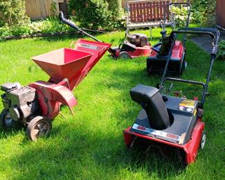 MTD snowblower $85.00
TORO snowblower $95.00
TORO lawnmower $95.00
MTD wood chipper $225.00