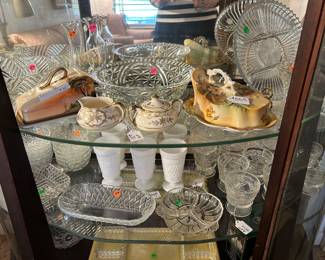 Beautiful Vintage covered butter dishes, milk glass, glassware