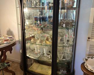 Gorgeous bow front Antique Display Cabinet,
