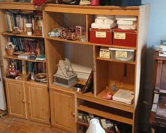 Book shelf and entertainment center.