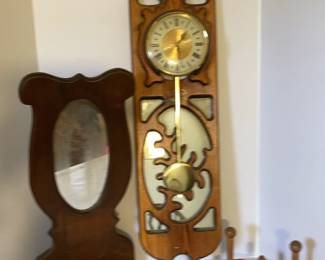 Decorative Wood Clock, Shelf, More
