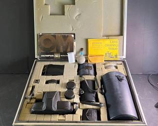 Olympus OM2 Camera, Case, Lens 