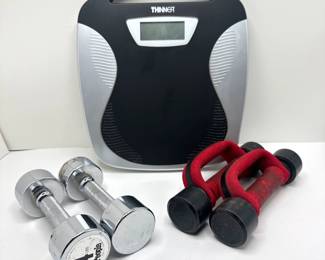 Thinner Electric Scale & Hand Weights
Lot #: 100