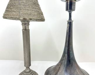 2 Art Deco Style Candle Holders, 1 With Beaded Shade Made In India
Lot #: 67