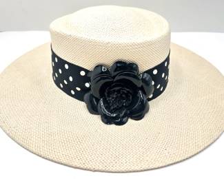 Straw Hat With Ribbon & Flower, Size Small
Lot #: 117